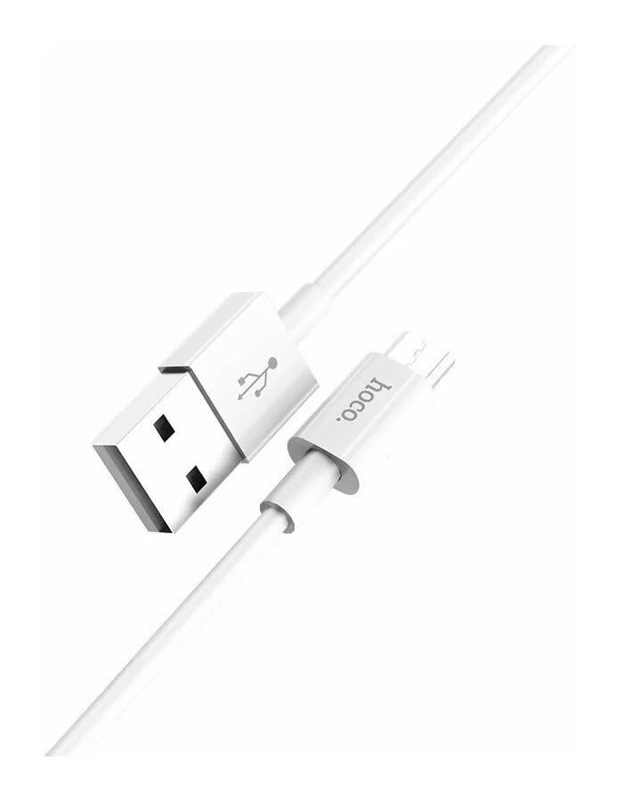 Дата-кабель Hoco X23, USB - Micro USB, белый (72850) кабель micro usb провод для зарядки 1 м белый wuw x153