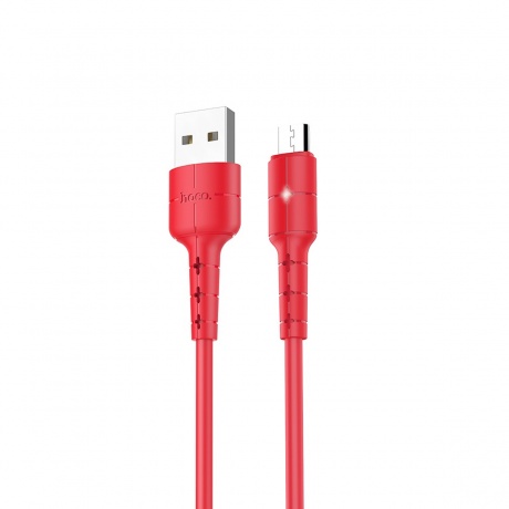 Дата-кабель Hoco X30 Star, USB - MicroUSB, красный (91158) - фото 2