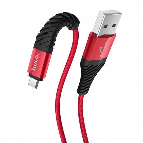 Дата-кабель Hoco X38 Cool, USB - MicroUSB, красный (10550) - фото 1