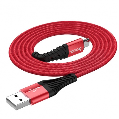 Дата-кабель Hoco X38 Cool, USB - MicroUSB, красный (10550) - фото 2