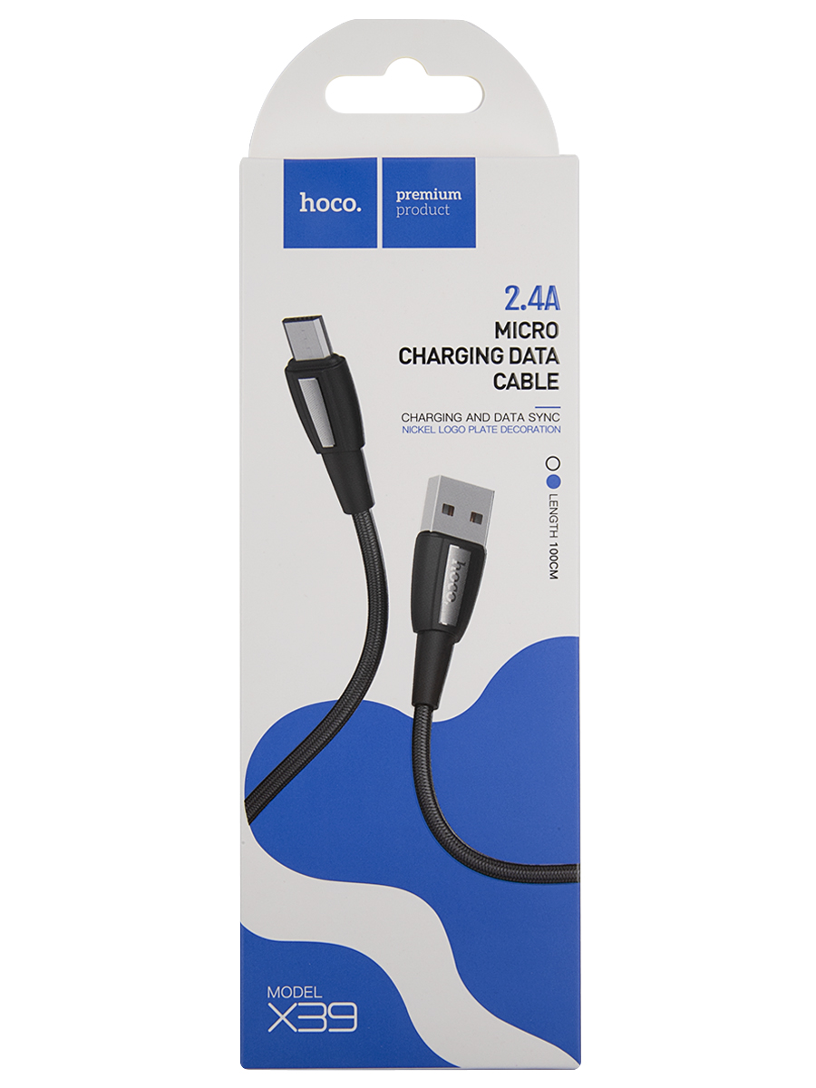 Дата-кабель Hoco X39 Titan, USB - Micro-USB, черный (11304) кабель usb micro x39 1m 6a miami