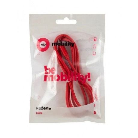 Дата-кабель MB mObility Type-C - Lightning, 3А, красный УТ000025656 - фото 1
