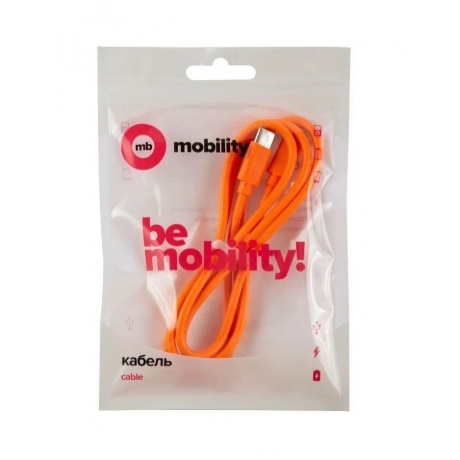 Дата-кабель MB mObility Type-C - Lightning, 3А, оранжевый УТ000025658 - фото 1
