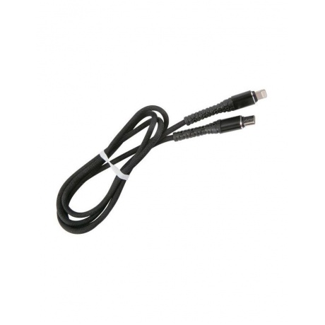 Дата-кабель mObility Type-C - Lightning, 3А, тканевая оплетка, черный УТ000024527 - фото 2