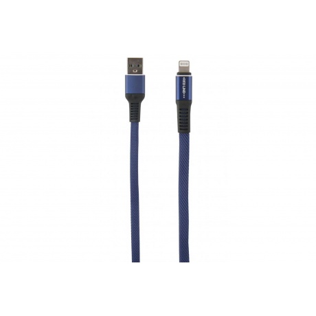 Дата-Кабель Red Line Flat USB - Lightning, синий УТ000015527 - фото 1