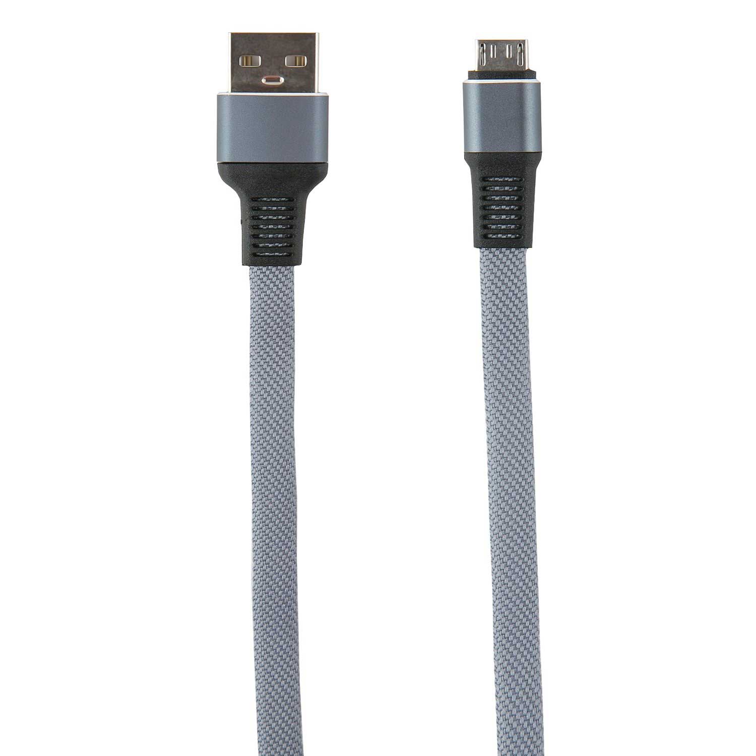 цена Дата-Кабель Red Line Flat USB - Micro USB, серый УТ000015530