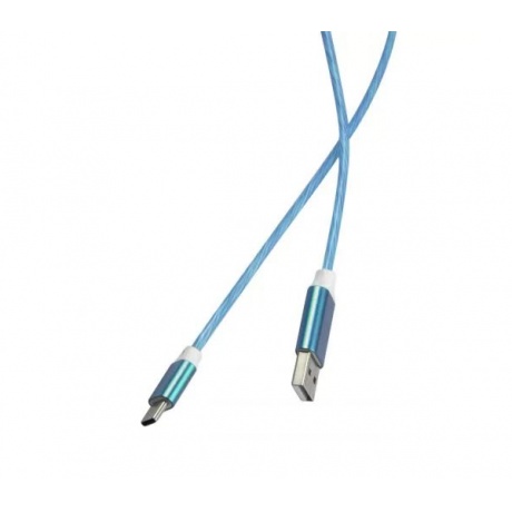 Дата-кабель Red Line LED USB - TYPE-C, синий УТ000022104