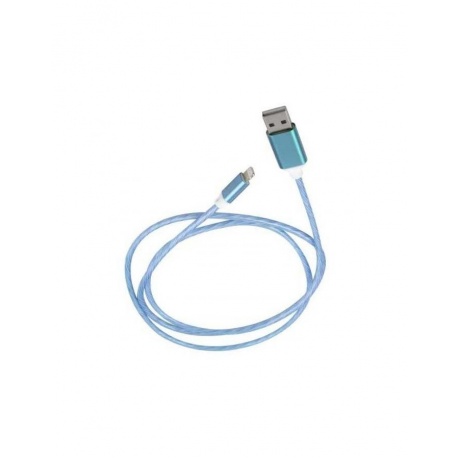 Дата-кабель Red Line LED USB – 8-pin, синий УТ000023150 - фото 2