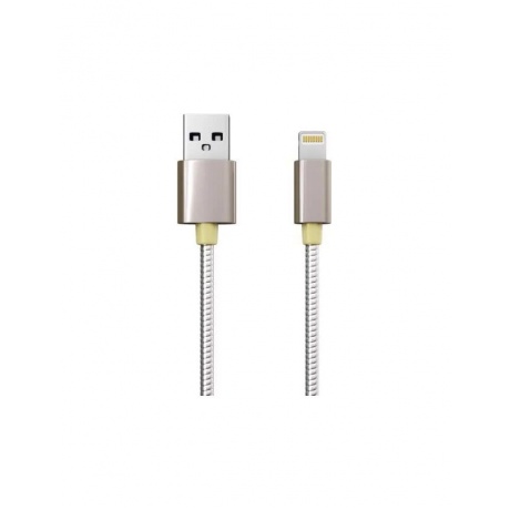Дата-кабель Red Line S7 USB - 8 - pin для Apple, металлическая обмотка, золотой УТ000010469 - фото 1