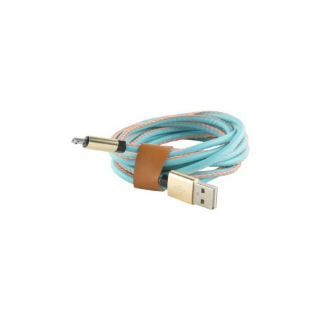 Дата-кабель Red Line USB - micro USB (2 метра) оплетка &quot;экокожа&quot;, синий УТ000014172 - фото 1