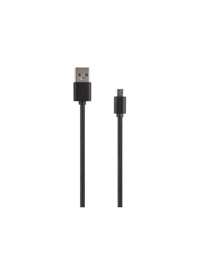 Дата-кабель Red Line USB - microUSB, 2А, 50см, нейлон. оплетка, черный УТ000025009 цена и фото