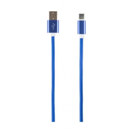 Дата-кабель Red Line USB - Type-C (2 метра) нейлоновая оплетка, синий УТ000014159 - фото 1