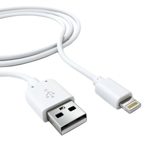 Дата-кабель Red Line USB – 8 – pin для Apple (2 метра), белый УТ000009513 - фото 1