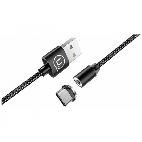 Дата-Кабель USAMS-SJ292 USB - Lightning, Магнитный кабель, черный (SJ292USB01) - фото 1