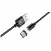 Дата-Кабель USAMS-SJ292 USB - Lightning, Магнитный кабель, черны...