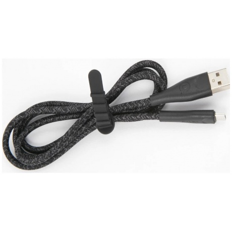 Дата-Кабель USAMS-SJ393 USB – micro USB (1 м) нейлоновая оплетка, черный (SJ393USB01) - фото 2