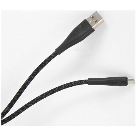 Дата-Кабель USAMS-SJ393 USB – micro USB (1 м) нейлоновая оплетка, черный (SJ393USB01) - фото 3