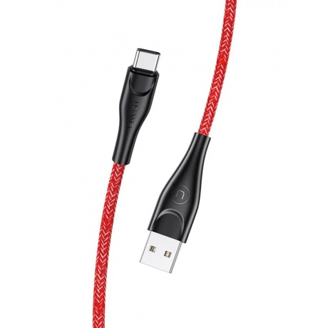 Дата-Кабель USAMS-SJ395 USB - Type-C (2 м) нейлоновая оплетка, красный (SJ395USB02) - фото 3