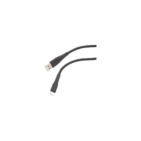 Дата-Кабель USAMS-SJ396 USB - micro USB (2 м) нейлоновая оплетка, черный (SJ396USB01) - фото 1