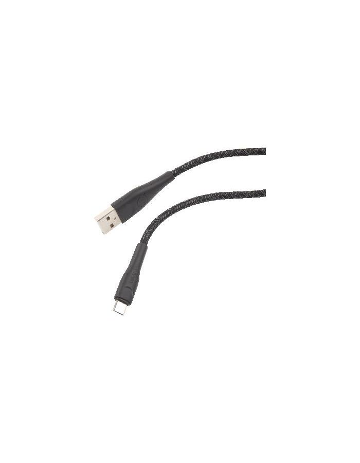 цена Дата-Кабель USAMS-SJ396 USB - micro USB (2 м) нейлоновая оплетка, черный (SJ396USB01)