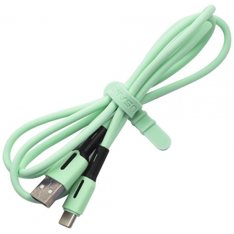 Дата-Кабель USAMS-SJ433 USB - Type-C с индикатором (1 м) силиконовый, темно-зеленый (SJ433USB02) - фото 2