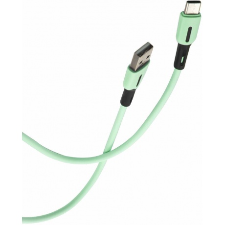 Дата-Кабель USAMS-SJ433 USB - Type-C с индикатором (1 м) силиконовый, темно-зеленый (SJ433USB02) - фото 4