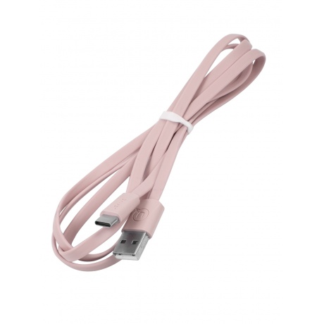 Дата-Кабель USAMS-U2 USB - Type-C, плоский, розовый (SJ200TC05) - фото 4