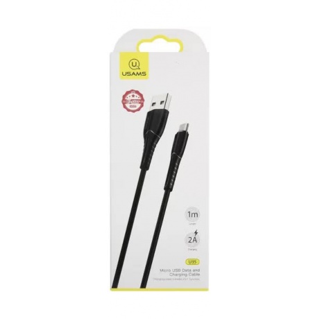 Дата-Кабель USAMS-U35 USB - Micro USB, черный (SJ365USB01)