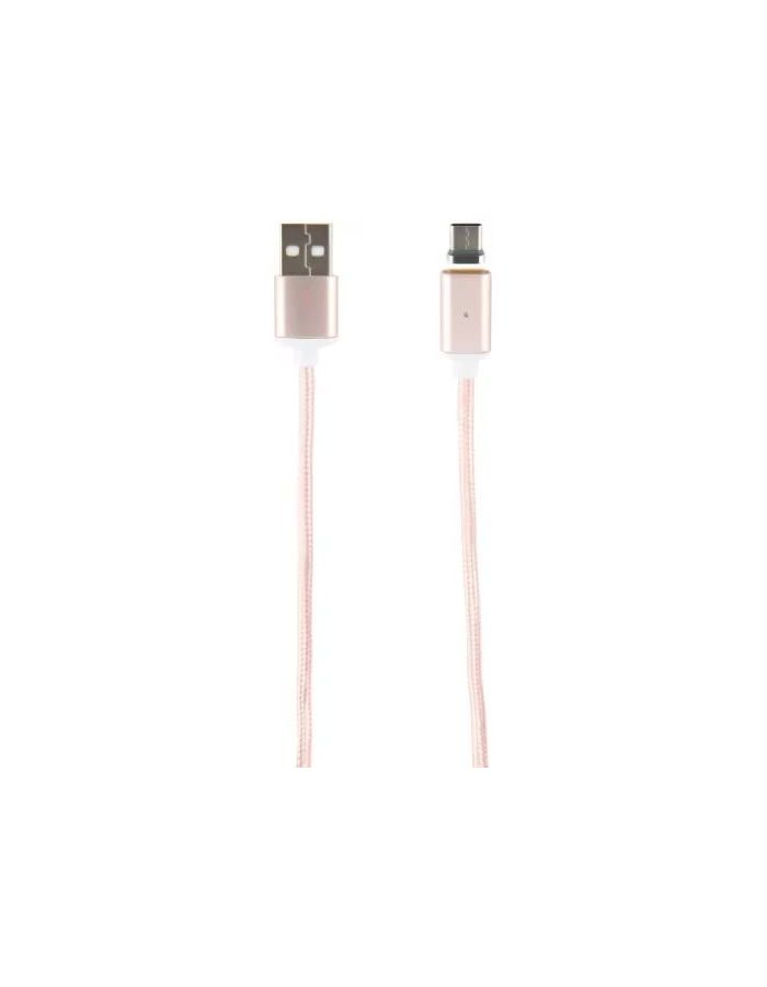 цена Дата-кабель Магнитный Red Line USB - Type-C, нейлоновая оплетка, розовый УТ000012855