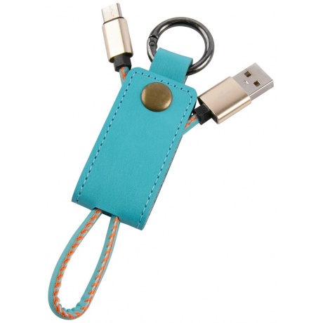 Кабель-брелок MB Mobility USB – Type-C, 25 см, голубой УТ000023428 - фото 1