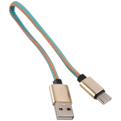 Кабель-брелок MB Mobility USB – Type-C, 25 см, голубой УТ000023428 - фото 4