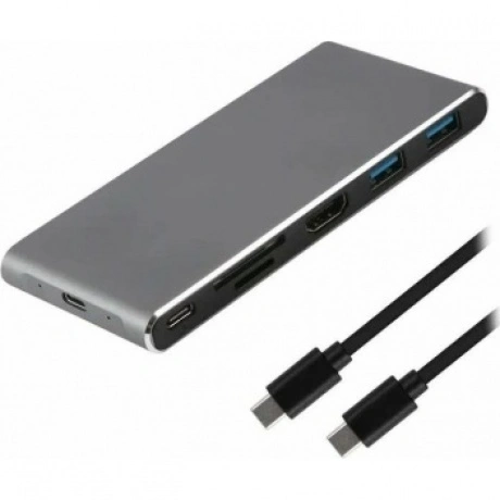 Адаптер Red Line SSD Type-C 7 in 1 с проводом, алюминий, серый У...