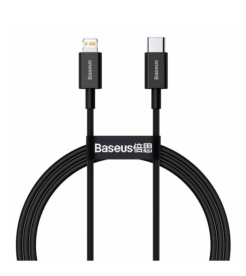 цена Дата-кабель Baseus Superior Series CATLYS-A01, Type-C – Lightning, PD 20W, Fast Charging, черный (05307)