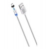 Дата-кабель More choice Smart USB 3.0A для micro USB Magnetic K6...