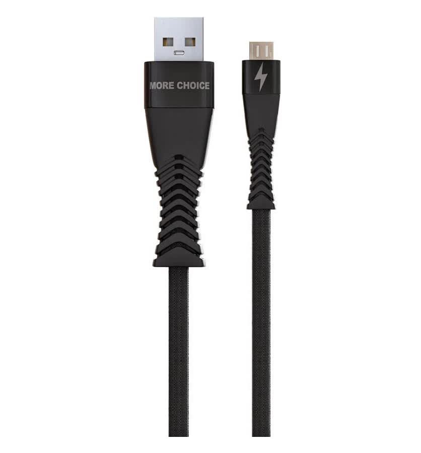 Дата-кабель More choice Smart USB 3.0A для micro USB K41Sm нейлон 1м (Black) дата кабель smart usb 3 0a для micro usb more choice k41sm new нейлон 1м red black
