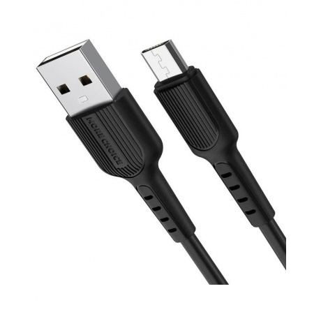 Дата-кабель More choice USB 2.0A для micro USB K26m TPE 1м (Black) - фото 1