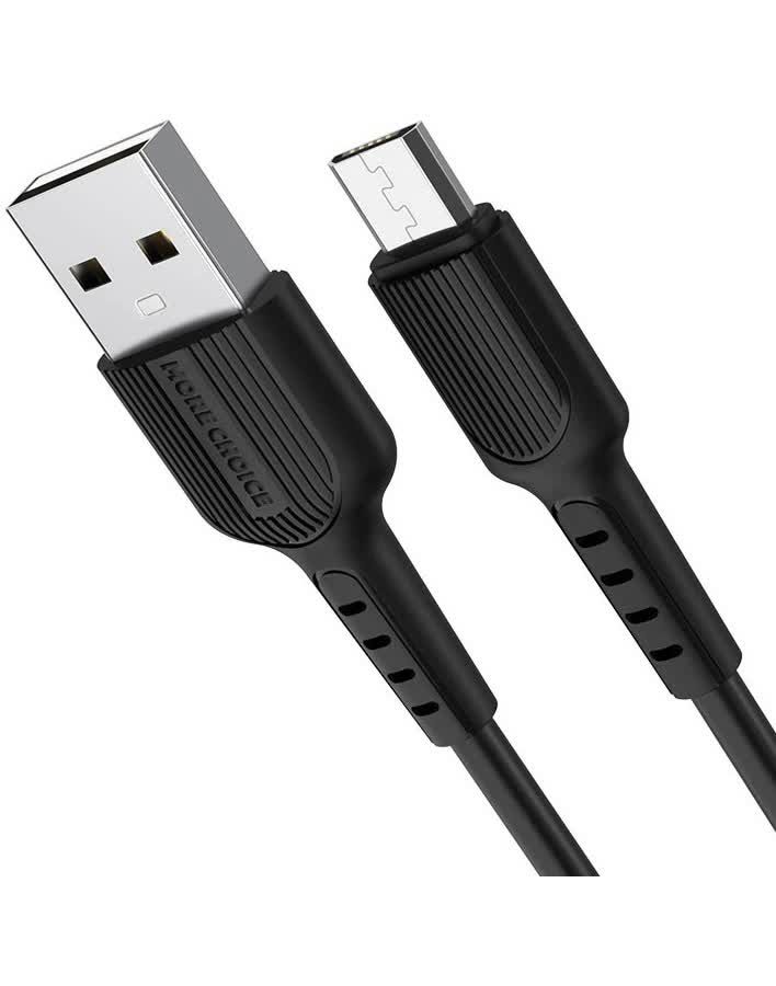 Дата-кабель More choice USB 2.0A для micro USB K26m TPE 1м (Black) дата кабель more choice usb 2 1a для type c k24a tpe 1м black
