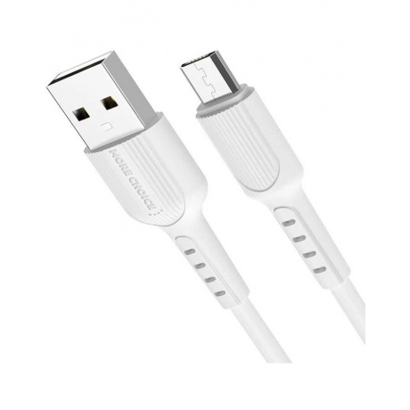 Дата-кабель More choice USB 2.0A для micro USB K26m TPE 1м (White) - фото 1