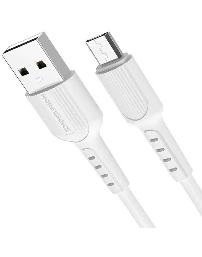 Дата-кабель More choice USB 2.0A для micro USB K26m TPE 1м (White) дата кабель more choice usb 2 1a для type c k24a tpe 1м black