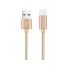 Дата-кабель More choice USB 2.0A для Type-C K11a нейлон 1м (Gold...
