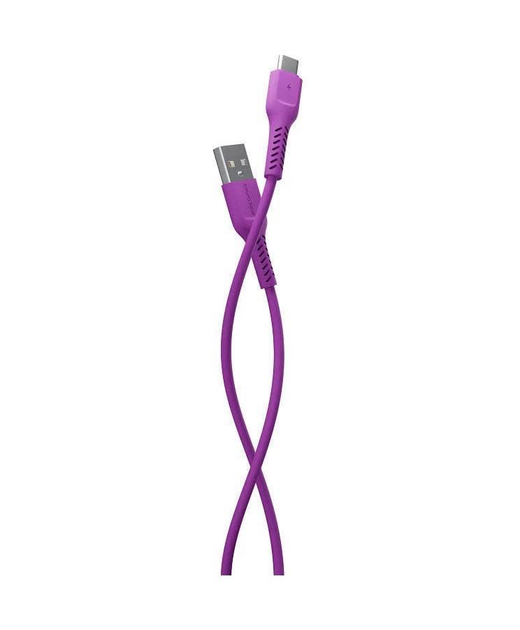 Дата-кабель More choice USB 2.0A для Type-C K16a TPE 1м (Purple) кабель more choice k61sa 1м dark grey smart usb 3 0a для type c