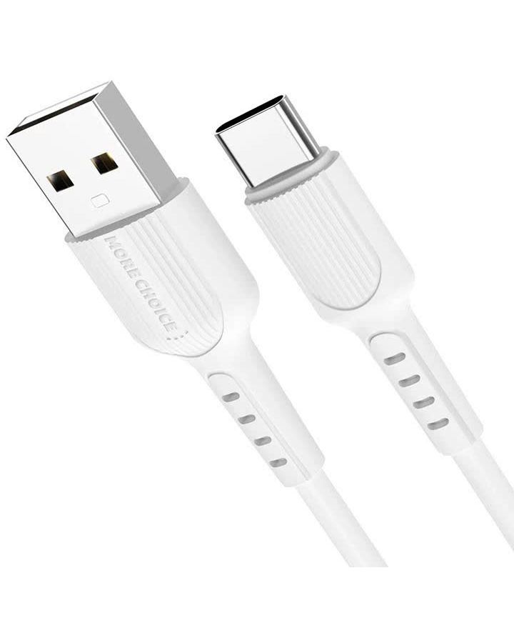 Дата-кабель More choice USB 2.0A для Type-C K26a TPE 1м (White) кабель more choice usb 2 1a для type c капитан ампер light 1м белый k21a