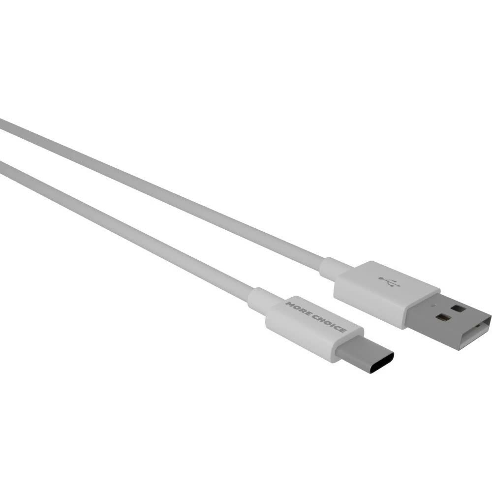 Дата-кабель More choice USB 2.1A для Type-C K24a TPE 1м (White) дата кабель more choice usb 2 1a для type c k24a tpe 1м white