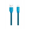 Дата-кабель More choice USB 2.1A для Type-C плоский K20a нейлон ...