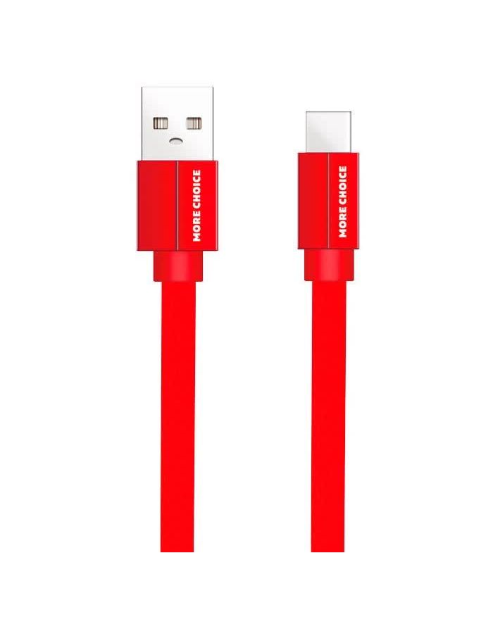 Дата-кабель More choice USB 2.1A для Type-C плоский K20a нейлон 1м (Red) дата кабель morechoice usb 2 1a для type c плоский k20a нейлон 1м black