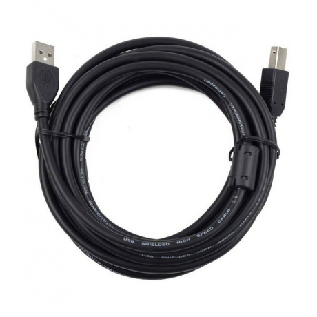 Кабель USB 2.0 Pro Cablexpert CCF2-USB2-AMBM-6 (1.8м, AM/BM, экран, 2 феррит.кольца, черный, пакет) (CCF2-USB2-AMBM-6) - фото 2