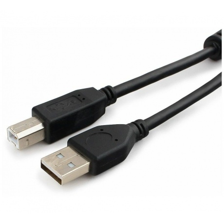 Кабель USB 2.0 Pro Cablexpert CCF2-USB2-AMBM-6 (1.8м, AM/BM, экран, 2 феррит.кольца, черный, пакет) (CCF2-USB2-AMBM-6) - фото 3