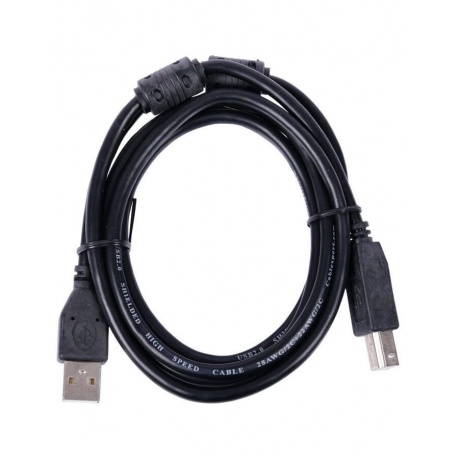 Кабель USB 2.0 Pro Cablexpert CCF2-USB2-AMBM-6 (1.8м, AM/BM, экран, 2 феррит.кольца, черный, пакет) (CCF2-USB2-AMBM-6) - фото 4