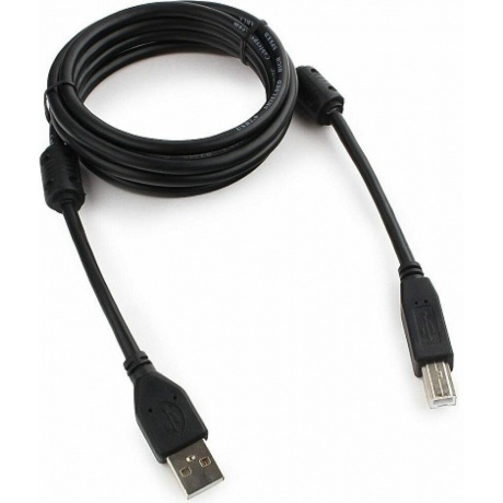 Кабель USB 2.0 Pro Cablexpert CCF2-USB2-AMBM-6 (1.8м, AM/BM, экран, 2 феррит.кольца, черный, пакет) (CCF2-USB2-AMBM-6) - фото 5