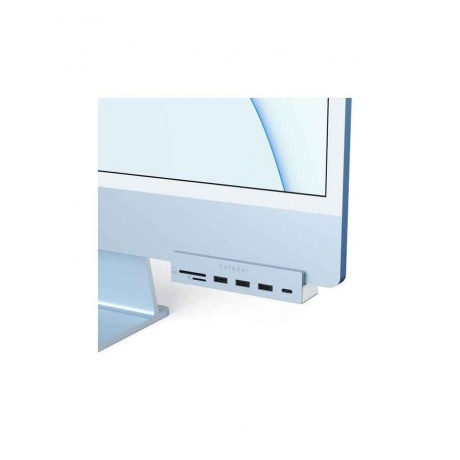 USB-C-концентратор Satechi Aluminum USB-C Clamp Hub для 24&quot; iMac синий - фото 4